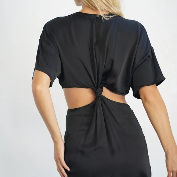 LNA Black Saani Silky Mini Dress Size XS - Picture 4 of 11